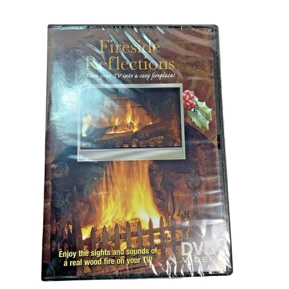 Fireside Reflections Fireplace DVD 2008 Cozy Crackling Fire Video New u - Picture 1 of 2
